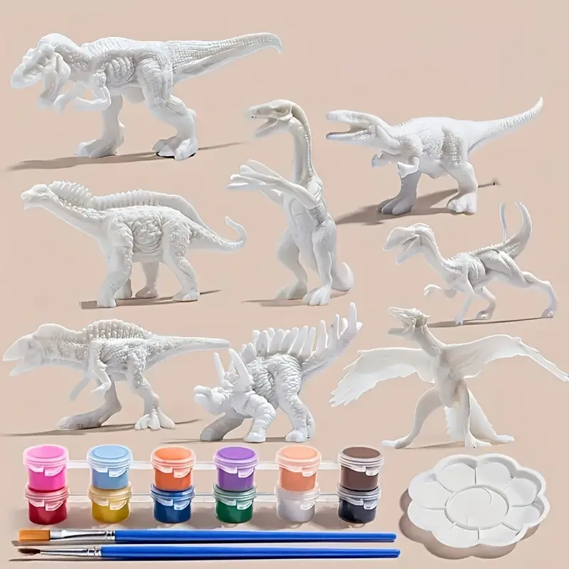 6pcs/8pcs, DIY Coloring Dinosa - Puzzle Blank White recensie en prijs