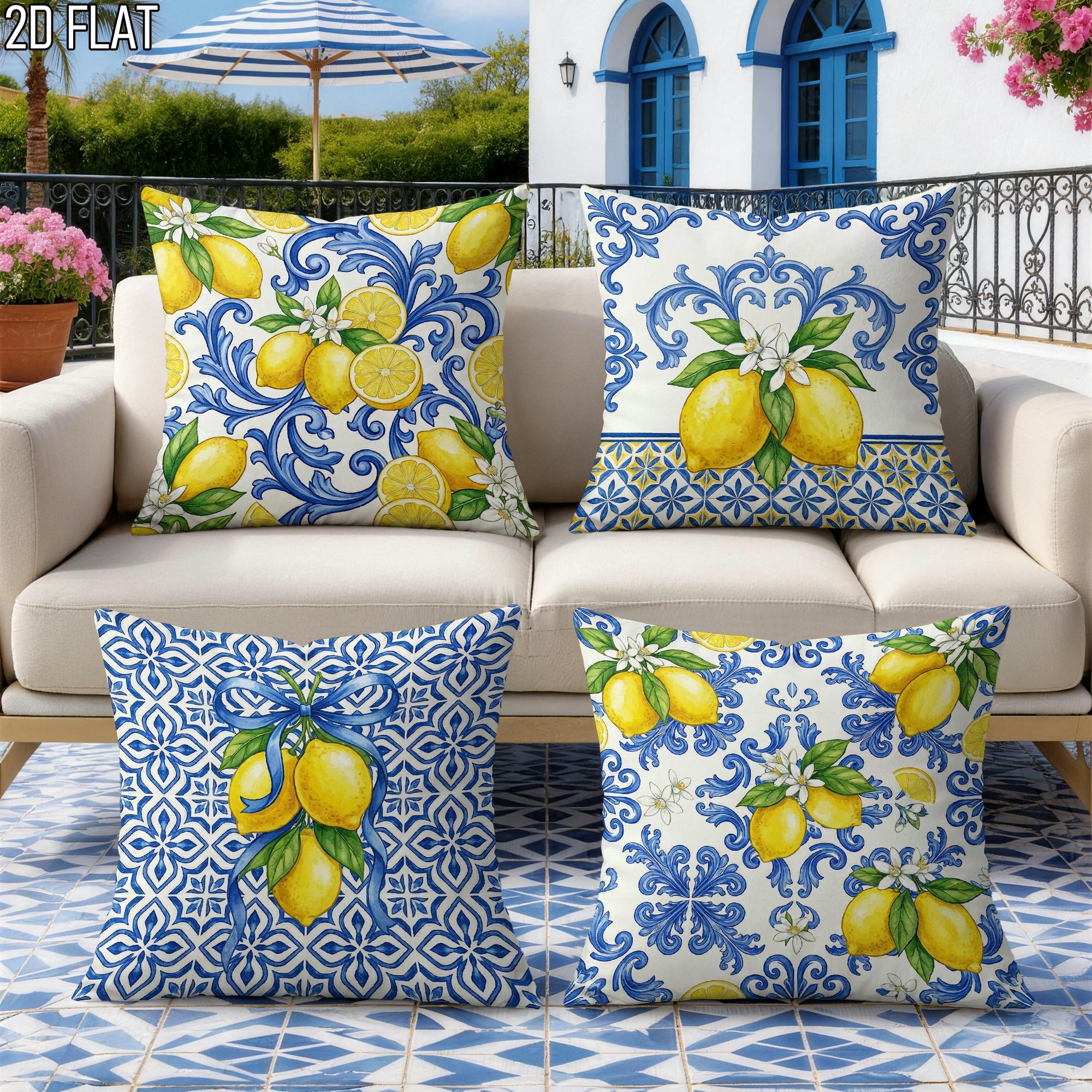 4Pcs Italian Summer Style Thro - Ceramic Tile Blank recensie en prijs