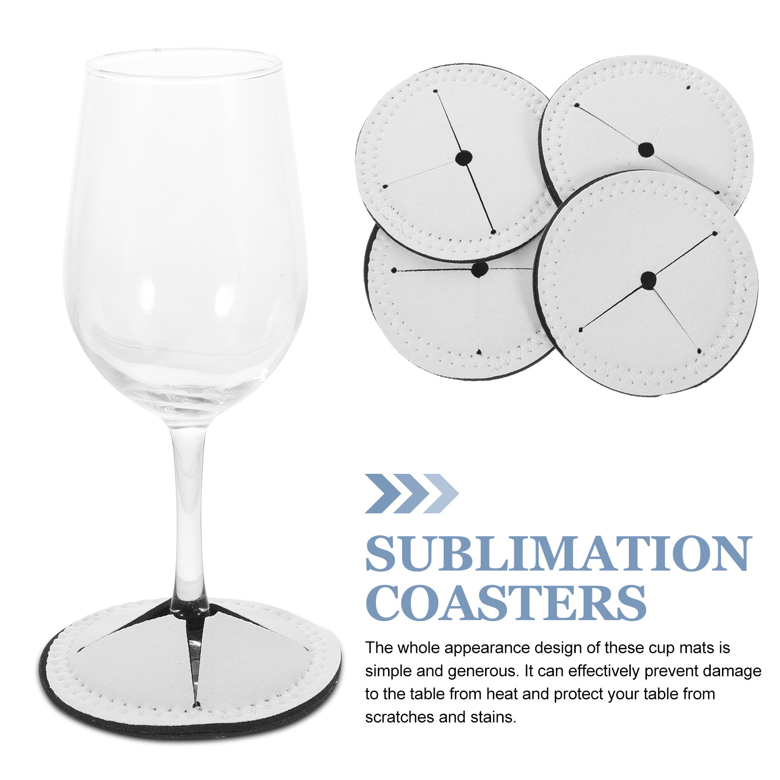 4Pcs Stem Glass Coasters Heat  - Coaster Sublimation Blank recensie en prijs