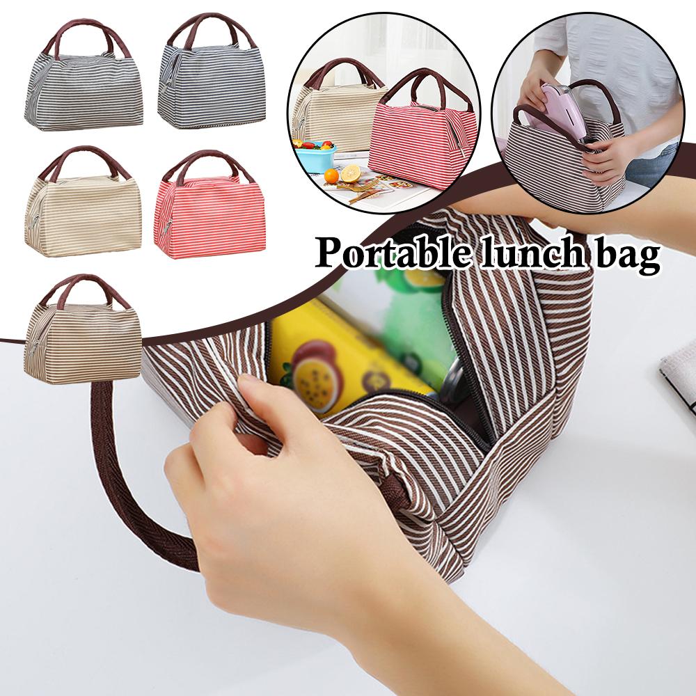 Striped Insulated Lunch Bag Po - Tote Bag Sublimation recensie en prijs