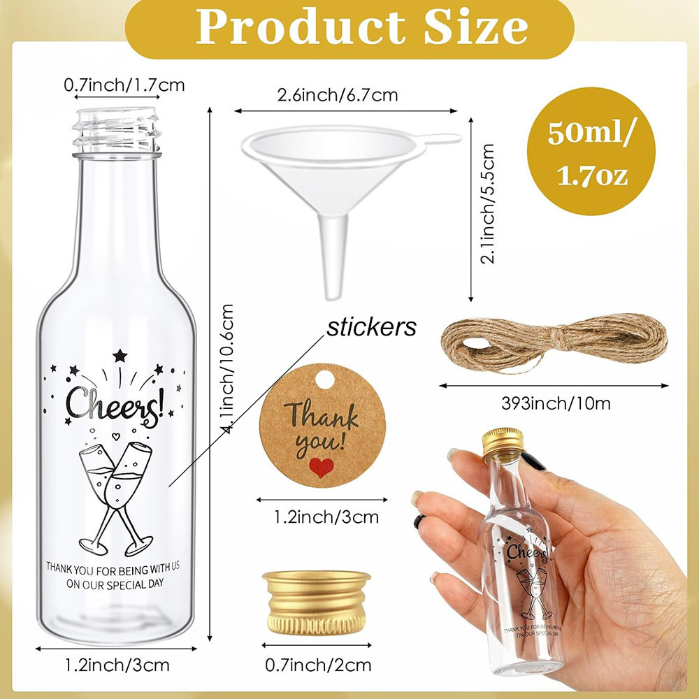 50Pack Mini Liquor Bottles,1.7 - Water Bottle Blank recensie en prijs