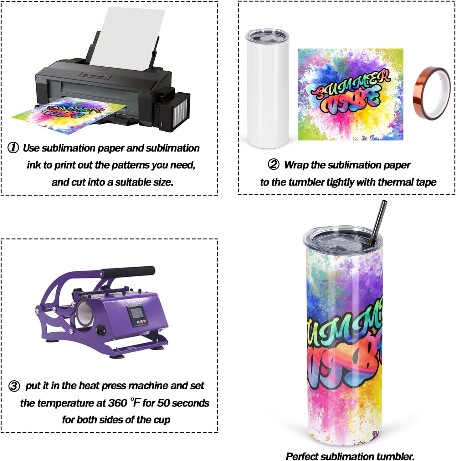 50 Pack Sublimation Tumblers B - Tumbler 20Oz White recensie en prijs