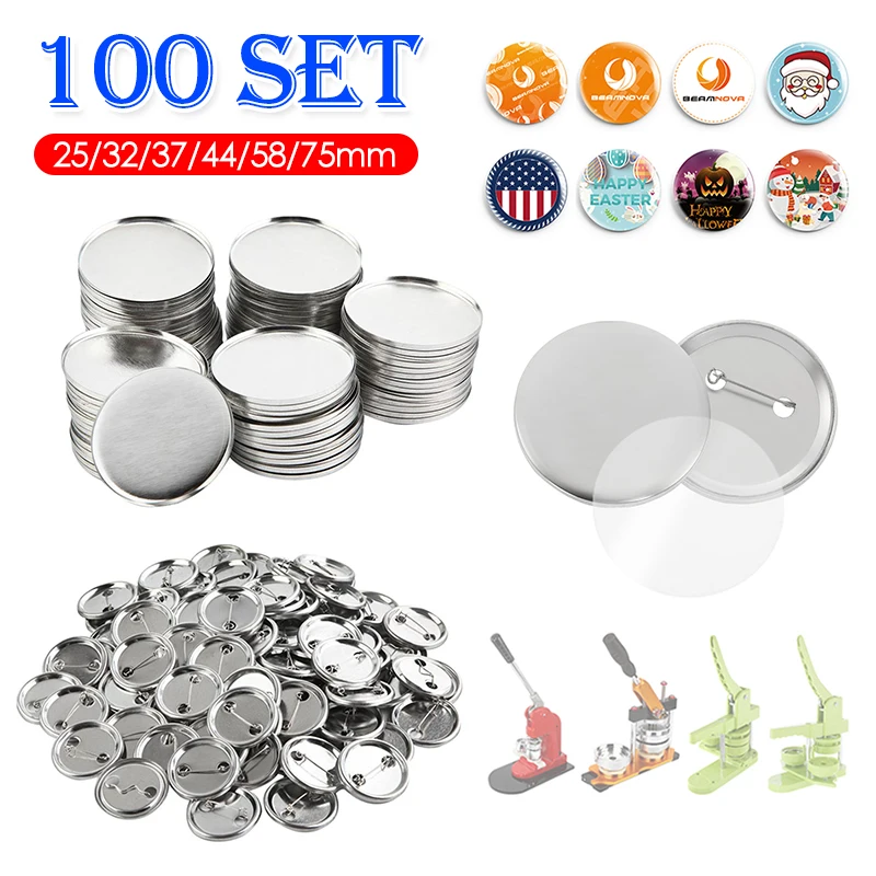 100Set Blank Badge Pin Button  - Button Badge Blank recensie en prijs