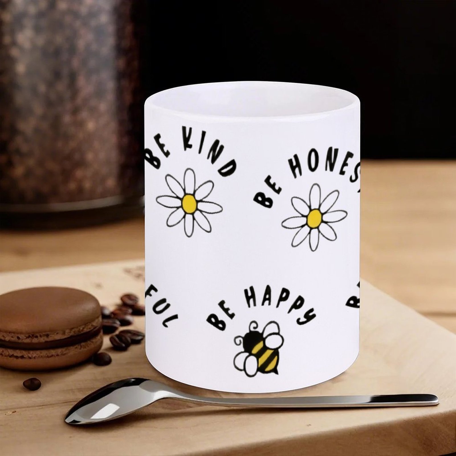 Four Stickers With Bees And Da - Sublimation Mug White recensie en prijs