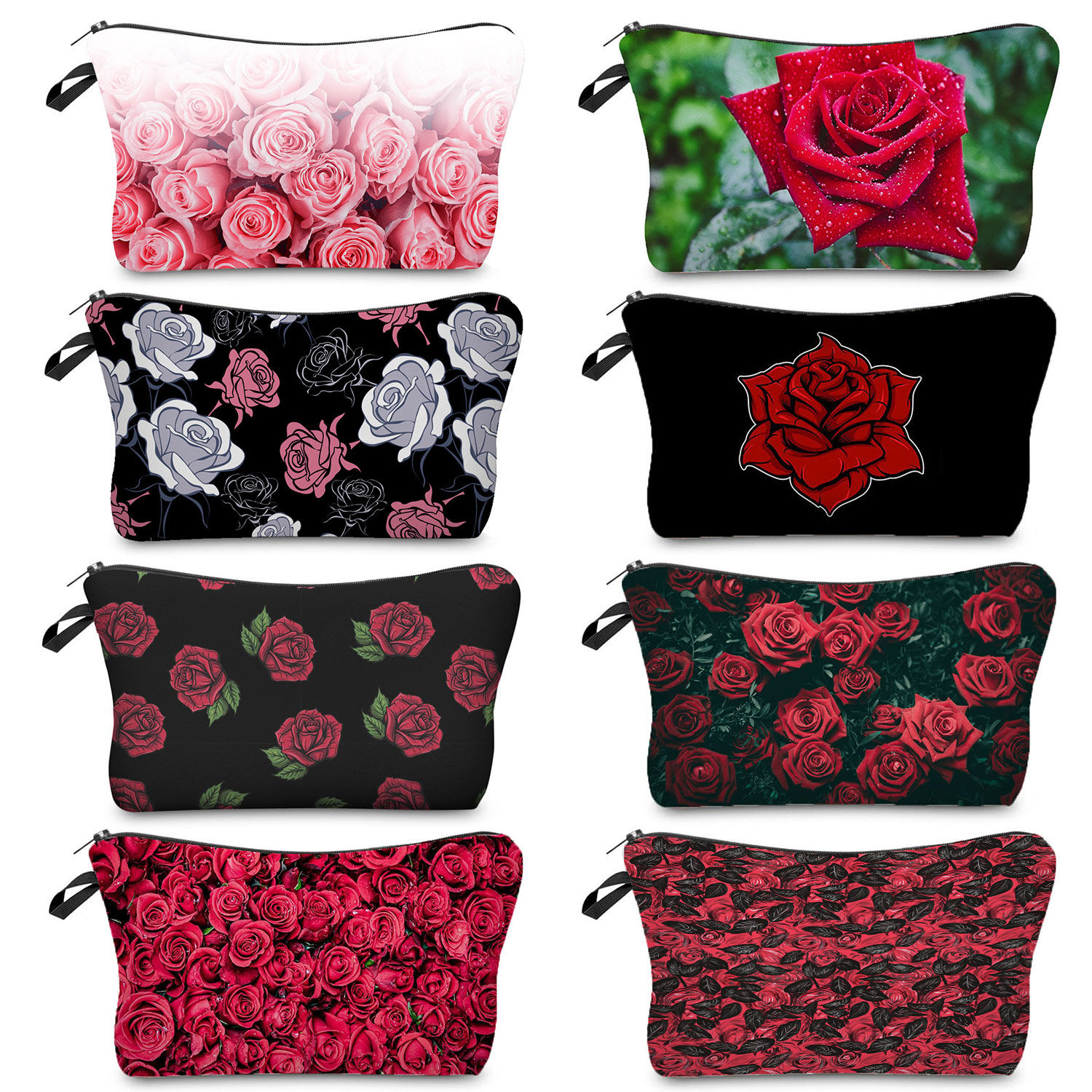 Bright Red Rose Print Cosmetic - Pillow Cover Sublimation recensie en prijs