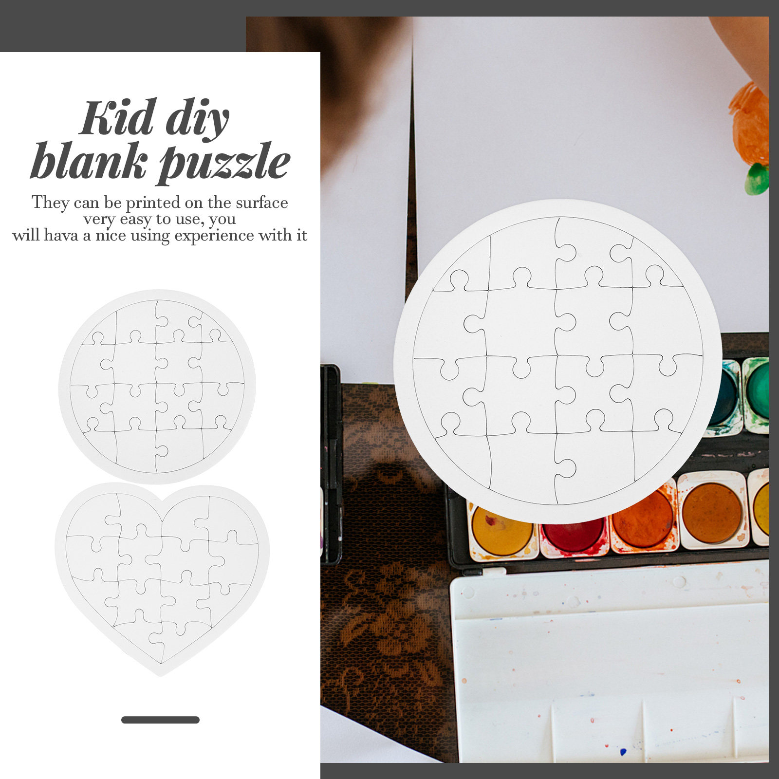 10Pcs Blank Kid DIY Puzzles Wh - Puzzle Blank White recensie en prijs