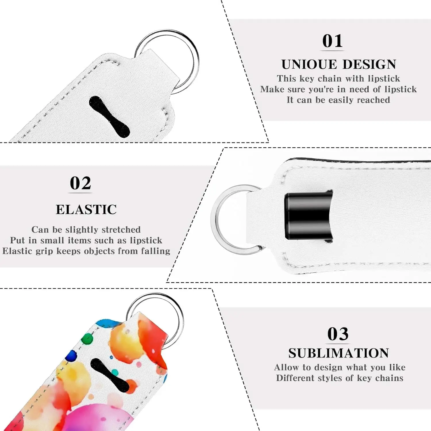 8 Pcs Sublimation Lipstick Key - Puzzle Blank White recensie en prijs