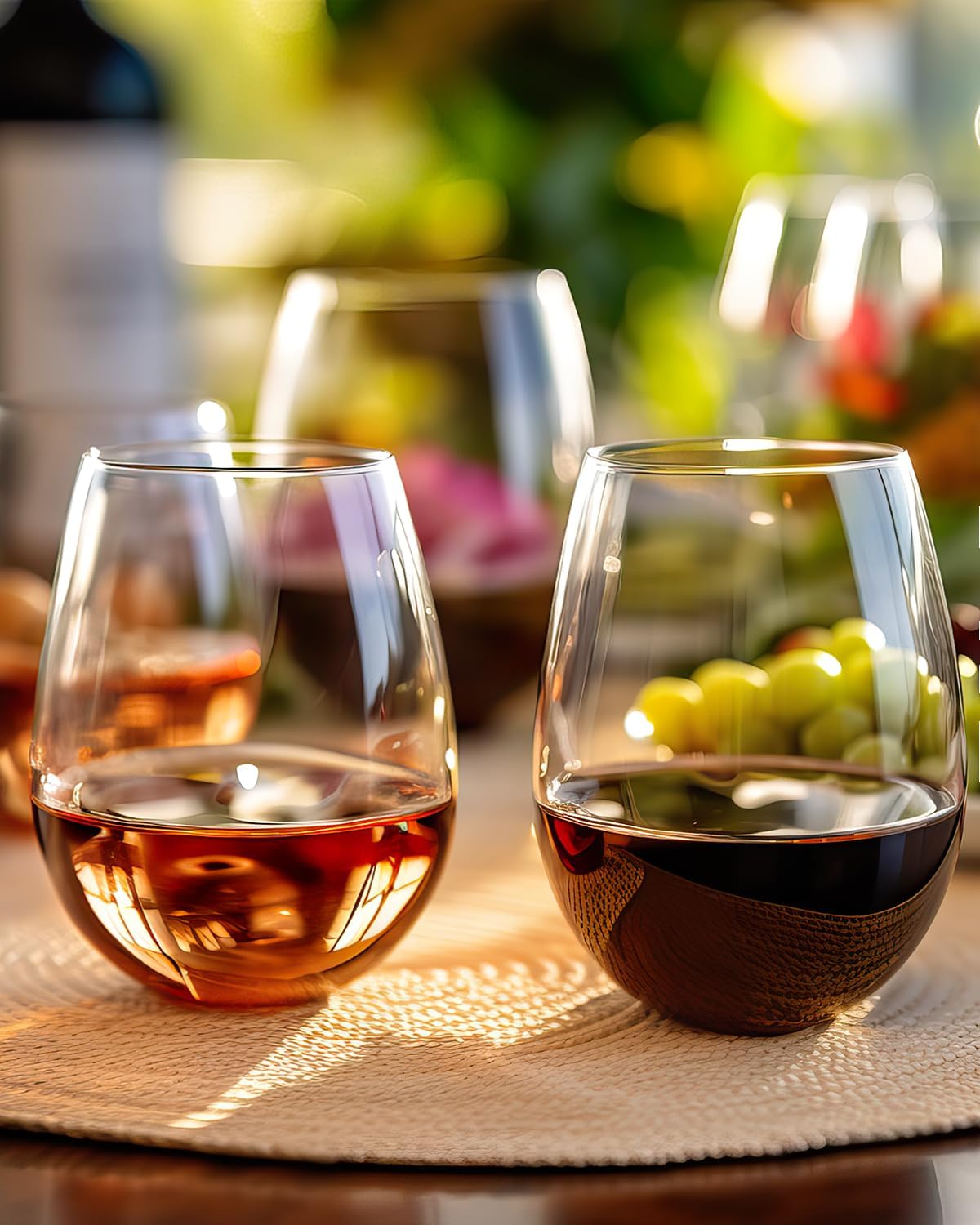Stemless Wine Glasses Set of 4 - Tumbler 20Oz White recensie en prijs