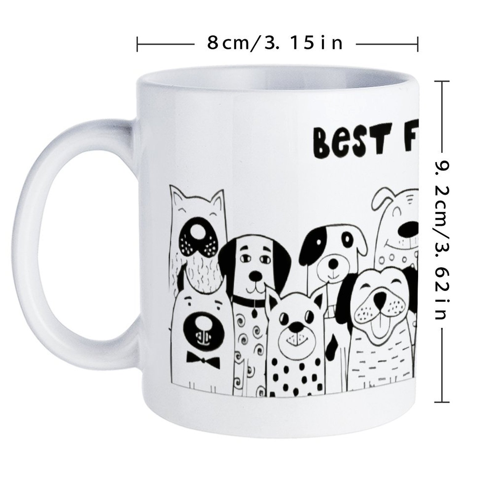 Illustration Of Dogs With The  - Sublimation Mug White recensie en prijs